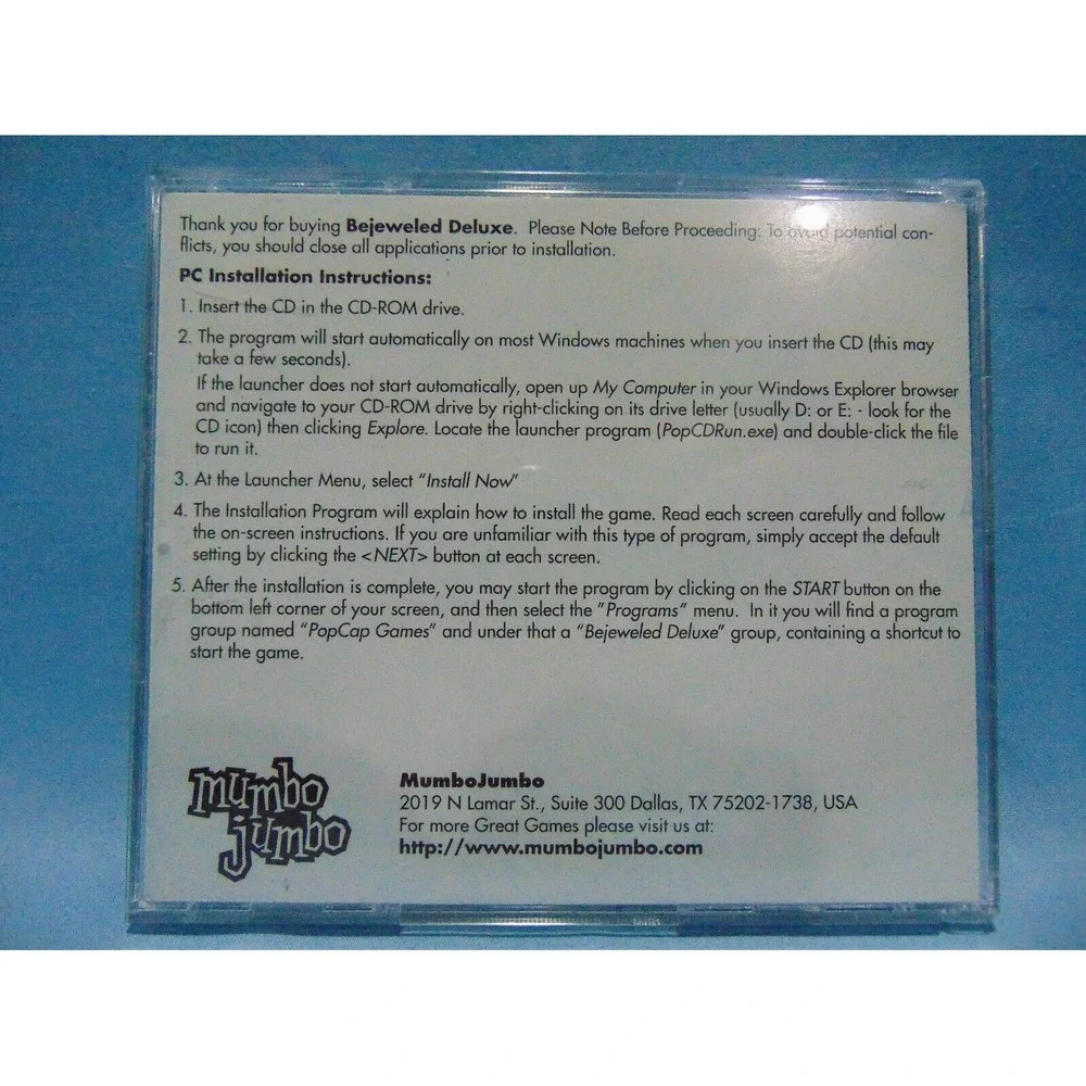 BEJEWELED Mumbo Jumbo‎ Vintage 2005 PC Game by Pop Cap Games (FREE Shipping!)